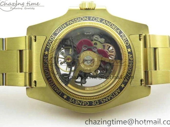 Good Copy Rolex Watches Skeleton Submariner on SA YG Edition Pirlo Project Bracelet Best 2981 YG Andrea VRF Popular 0108